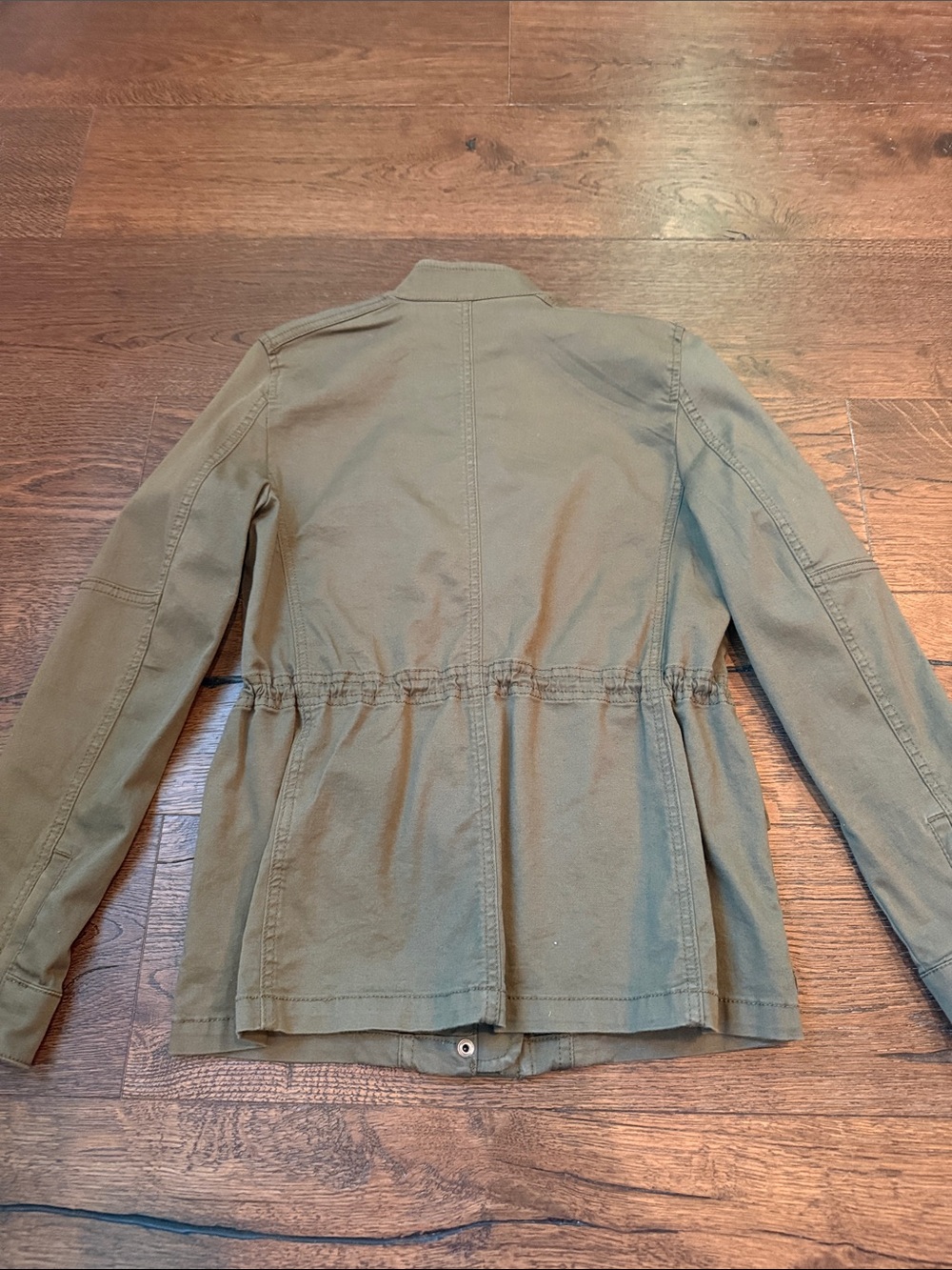 Express Olive Green Button-Front Jacket - Picture 3 of 3